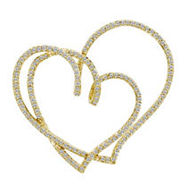 .75 ct. t.w. Two-Heart Diamond Pendant in 14k White Gold (H-I, I1)