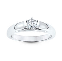 .36 ct. Round Brilliant Lab-Grown Diamond Solitaire Ring in 18K White Gold (I,SI1)
