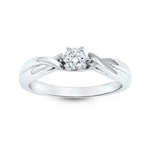 .24 ct. Round Brilliant Lab-Grown Diamond Solitaire Ring in 18K White Gold (I,SI1)