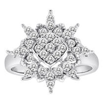 .50 ct. t.w. Diamond Flower Ring in 14k White Gold (H-I, I1)