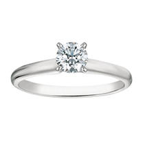 .50 ct. Round Brilliant Lab-Grown Diamond Solitaire Engagement Ring (I,VS2) Set in 18K White Gold with Platinum Prongs