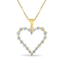 0.46 ct. t.w. Diamond Heart Pendant in 14K Yellow Gold (H-I, I1)