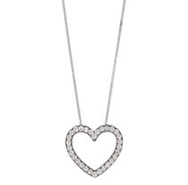 .23 ct. t.w. Diamond Heart Pendant in 14K White Gold (H-I, I1)