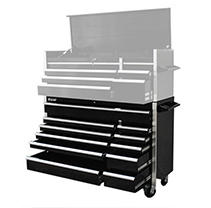 Excel - Heavy Duty Roller Cabinet with - Black - 12 Slide Drawers