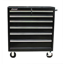 Excel Black Steel Roller cabinet 36.6" W x 18.1" D x 41.7" H