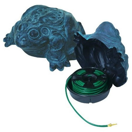 0.625 in. Darwood Frog Deluxe Hose Hider With Hose Reel - Patina