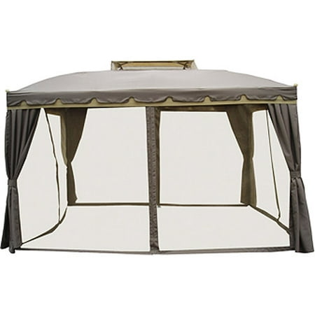 10 Foot by 12 Foot Zippered Gazebo With Mosquito Netting