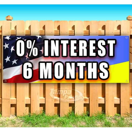 0% INTEREST 6 MONTHS 13 oz heavy duty vinyl banner sign with metal grommets, new, store, advertising, flag, (many sizes available)