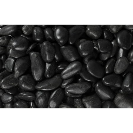 Margo 2200 lb Black Grade A Polished Pebbles, .5" to 1.5", Super Sack Pallet