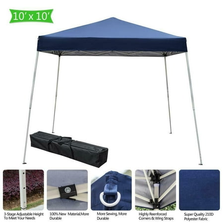 Blue 10x10 Pop Up Canopy Party Tent Outdoor Patio Shelter Wedding Gazebo