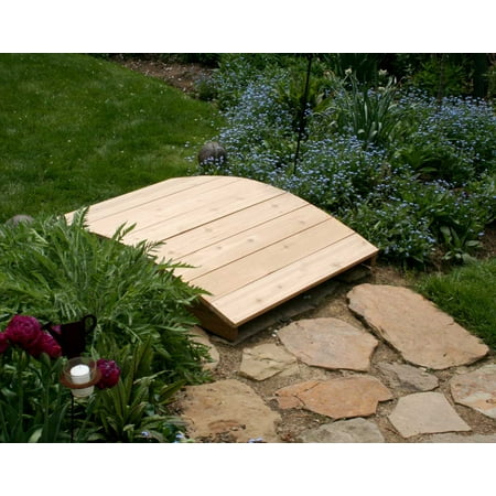 Creekvine Designs Western Red Cedar With White Sealer / Stained 3 Ft Plank Bridge Made In USA