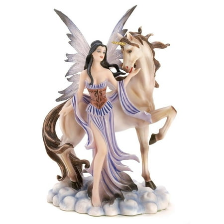 Unicorn Statue, Maiden And Unicorn Home Decorative Figurine, Polyresin (Sold by Case, Pack of 8)