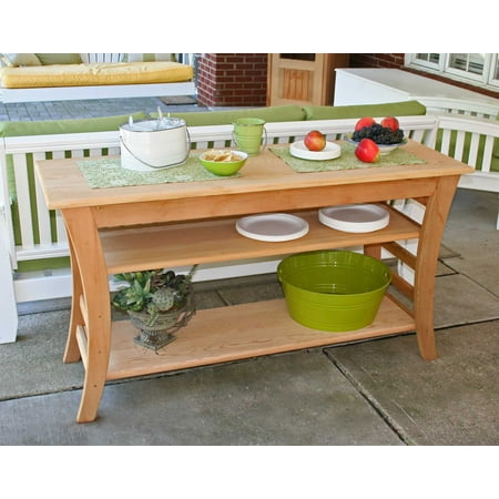 Creekvine Designs Red Cedar With White Sealer / Stained 48" Entertaining Buffet Table Made In USA