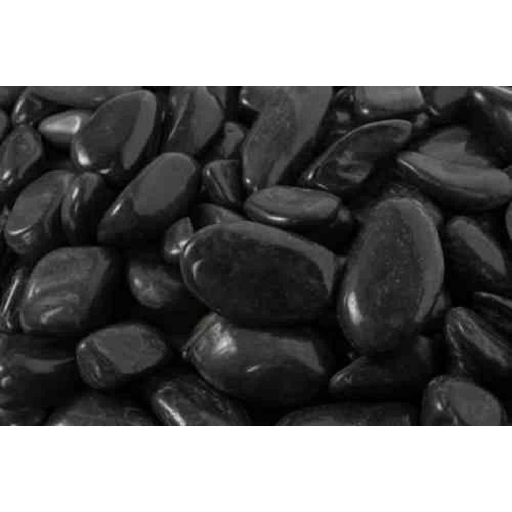 0.25 cu. ft. 0.5 in. to 1.5 in. 20 lbs. Black Super Polished Pebbles (54-Pack Pallet)