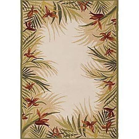 Couristan 21291021710710N 7 ft. 10 in. x 7 ft. 10 in. Covington Tropic Gardens Rug - Sand & Multicolor