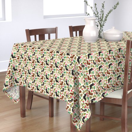 Tablecloth Dachshund Doxie Dachsie Dog Dogs Tiki Summer Cotton Sateen