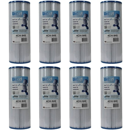 Unicel 4CH-949 Swimming Pool Spa Replacement Filter Cartridge 50 Sq Ft (8 Pack)