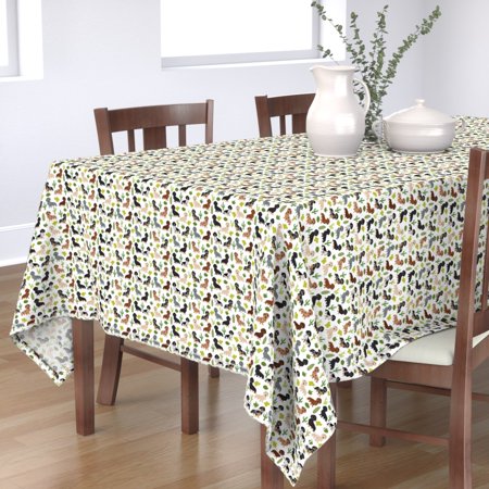 Tablecloth Desert Dachshund Boho Pet Decor Doxie Dog Dogs Cactus Cotton Sateen