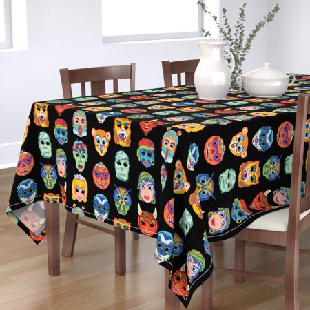 Tablecloth Vintage Halloween Masks Masquerade Costume Vampire Cotton Sateen