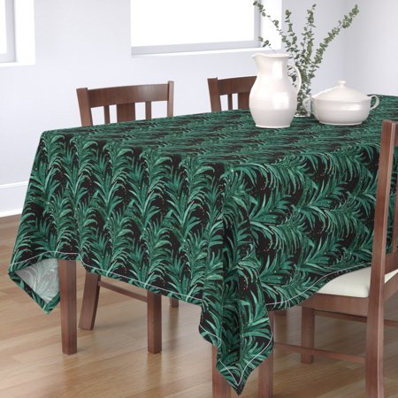 Tablecloth Palm Tropical Plant Jungle Modern Houseplant Cotton Sateen