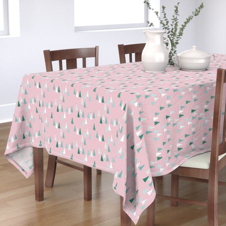 Tablecloth Christmas Tree Holiday Season Christmas Decoration Pine Cotton Sateen