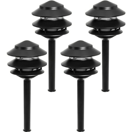 4 Pk Westinghouse 200 Lumen Black Low Voltage Outdoor Landscape Pathway Light