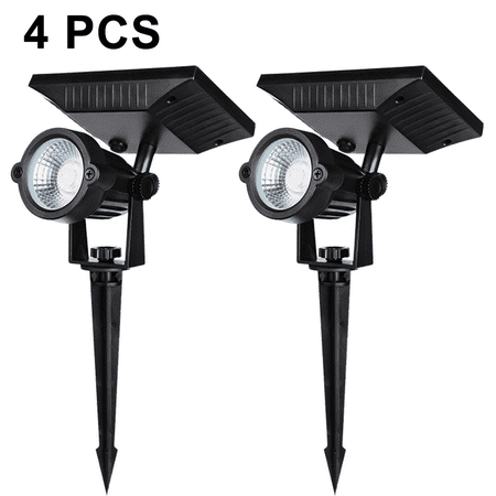 Peroptimist Solar Lights Outdoor Upgraded Waterproof Solar Powered Landscape Spotlights Decorative Lighting Auto on/Off for Pathway Garden Patio Yard Driveway Pool 4 PCS