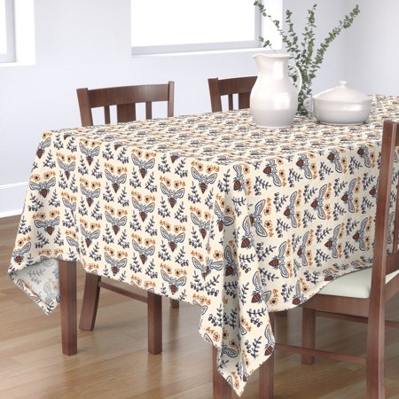 Tablecloth Bee Insect Bug Nature Botanical Mod Cotton Sateen