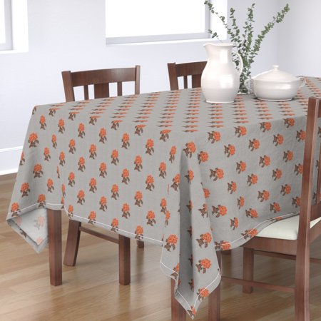 Tablecloth Floral Spring Garden Botanical Bloom Nursery Cotton Sateen