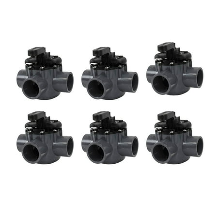 Pentair 1.5" PVC 3-Way Inground Swimming Pool Spa Water Diverter Valve (6 Pack)