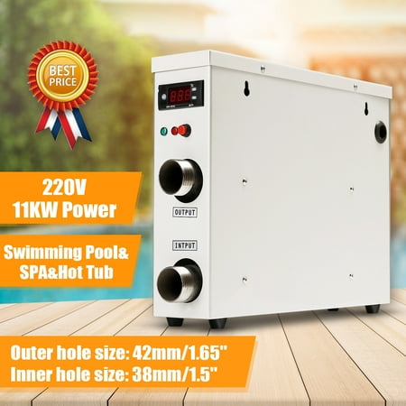 Electric Tankless Water Heater 11KW 220V Thermostat For Swimming Pool SPA Hot Tub New