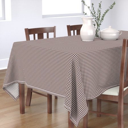 Tablecloth Brown Houndstooth Check Dogtooth Dogstooth Shepherd Cotton Sateen