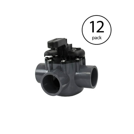 Pentair 1.5" PVC 3-Way Inground Swimming Pool Spa Water Diverter Valve (12 Pack)