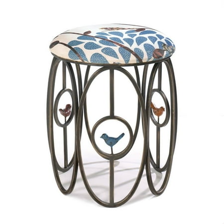 Accent Plus Stool, Free As A Bird Foot Garden Metal Round Decorative Portable Stool