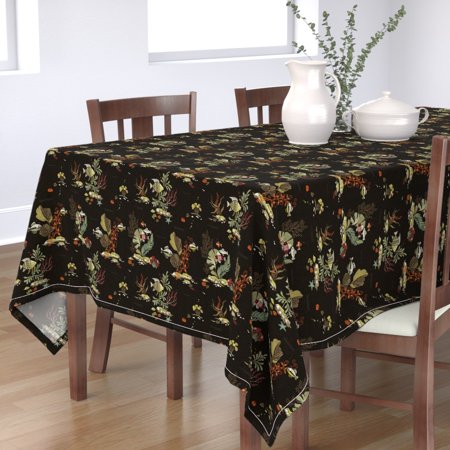 Tablecloth Tropical Vintage Tiki Hawaiian Beach Mid Century Ocean Cotton Sateen