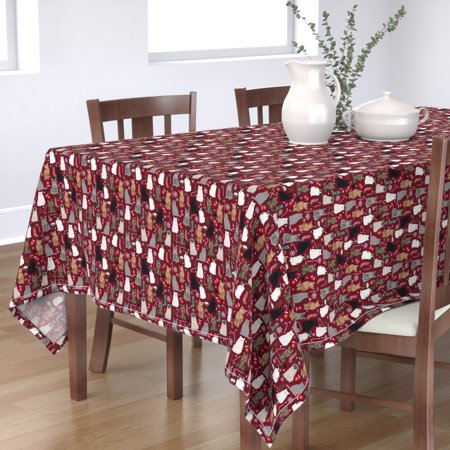 Tablecloth Cat Cats Cat Christmas Christmas Xmas Cat Cotton Sateen