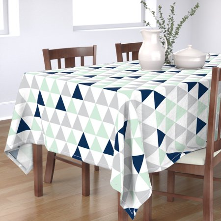 Tablecloth Triangle Geometric Cheater Modern Nursery Cotton Sateen