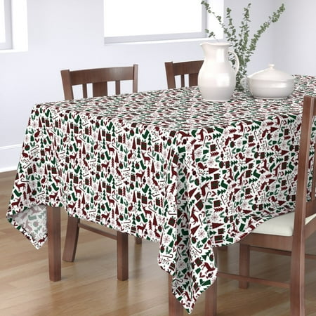 Tablecloth Buffalo Plaid Green Plaid Red Plaid Christmas Plaid Cotton Sateen