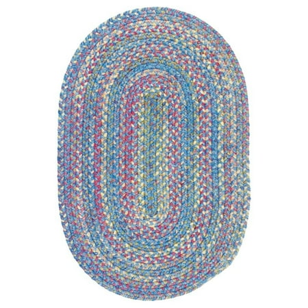 Colonial Mills Botanical Isle Chenille Braided Area Rug - Oasis Blue