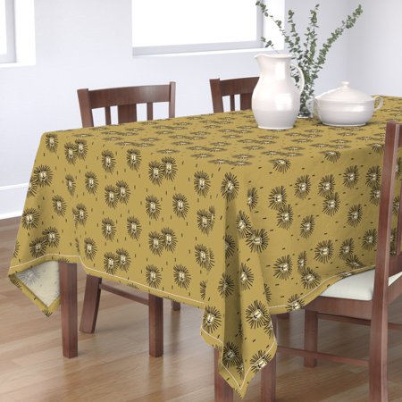 Tablecloth Lion Animal Baby Nursery Kids Geometric Safari Animals Cotton Sateen