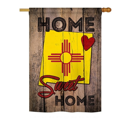 Ornament Collection - State New Mexico Home Sweet Home Americana - Everyday States Impressions Decorative Vertical House Flag 28" x 40" Printed In USA