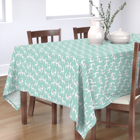 Tablecloth Fawn Deer Forest Woodland Kids Baby Nursery Cotton Sateen