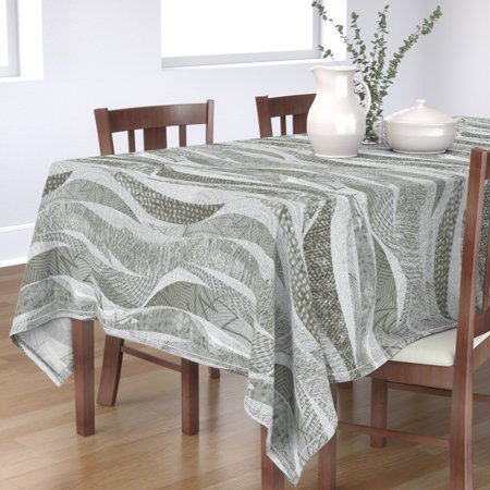 Tablecloth Wave Rolling Sea Nautical Ocean Water Landscape Hills Cotton Sateen