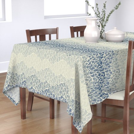 Tablecloth Blue Birds Extinct Animal Bird Flock Cloud Wave Flight Cotton Sateen