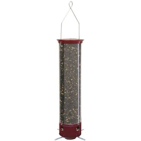 Droll Yankees Yankee Dipper Squirrel-Proof Bird Feeder, 17-Inches, 5-Lb Seed Capacity, 4 Ports, Burgundy