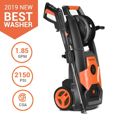 High Pressure Washer 2150 PSI 1.85GPM Electric Pressure Washer with Spray Gun, Adjustable Nozzle,26ft High Pressure Hose, Hose Reel, for car/Vehicle/Floor/Wall/Furniture/Outdoor (CSA Approved)