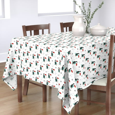 Tablecloth Geometric Toucans Toucan Animals Penguin Tropical Bird Cotton Sateen