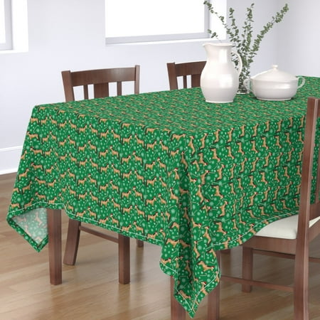 Tablecloth Buckskin Horse Horses Farm Western Christmas Xmas Cotton Sateen