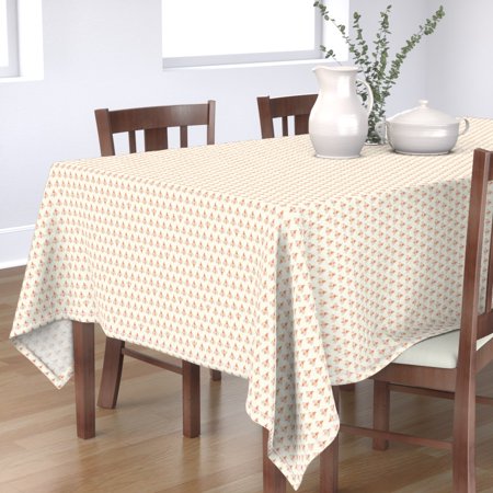 Tablecloth Orange Bee Nursery Decor Honey Animal Minimalist Modern Cotton Sateen