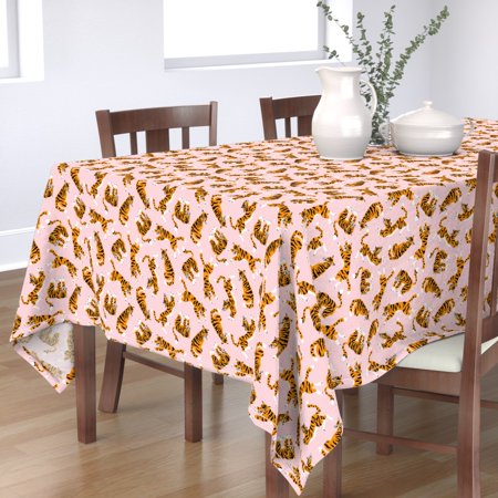 Tablecloth Wild Cat Safari Animal Tropic Jungle Exotic Nursery Cotton Sateen